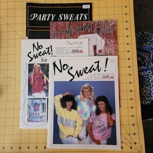Lot of 4 Vintage Sweatshirt Applique Pattern Book